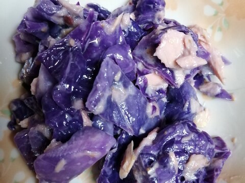 紫キャベツとシーチキンの和え物